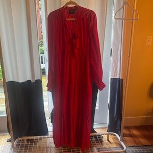 Anthropologie Maeve Vibrant Red Dress
